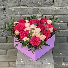 Цветочная композиция из Розы в коробке в Чике