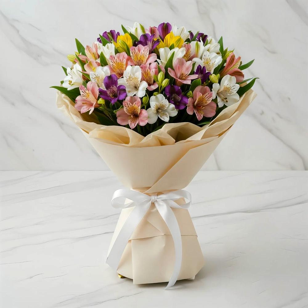 Букет цветов из: Альстромерии в Чике