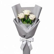 Букет 3 белые розы #REPLACE_PRED# Чике