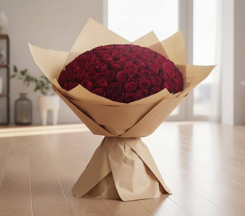 Букет 101 Красная роза в Чике