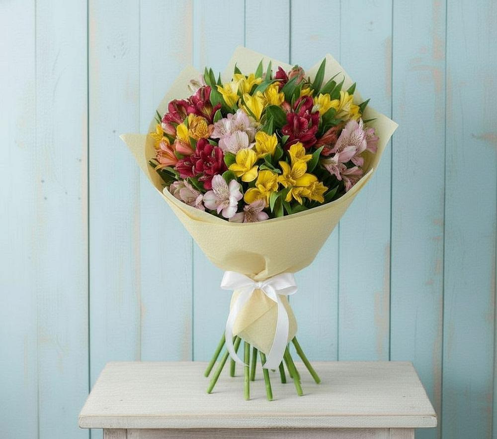 Букет цветов из: Альстромерии в Чике