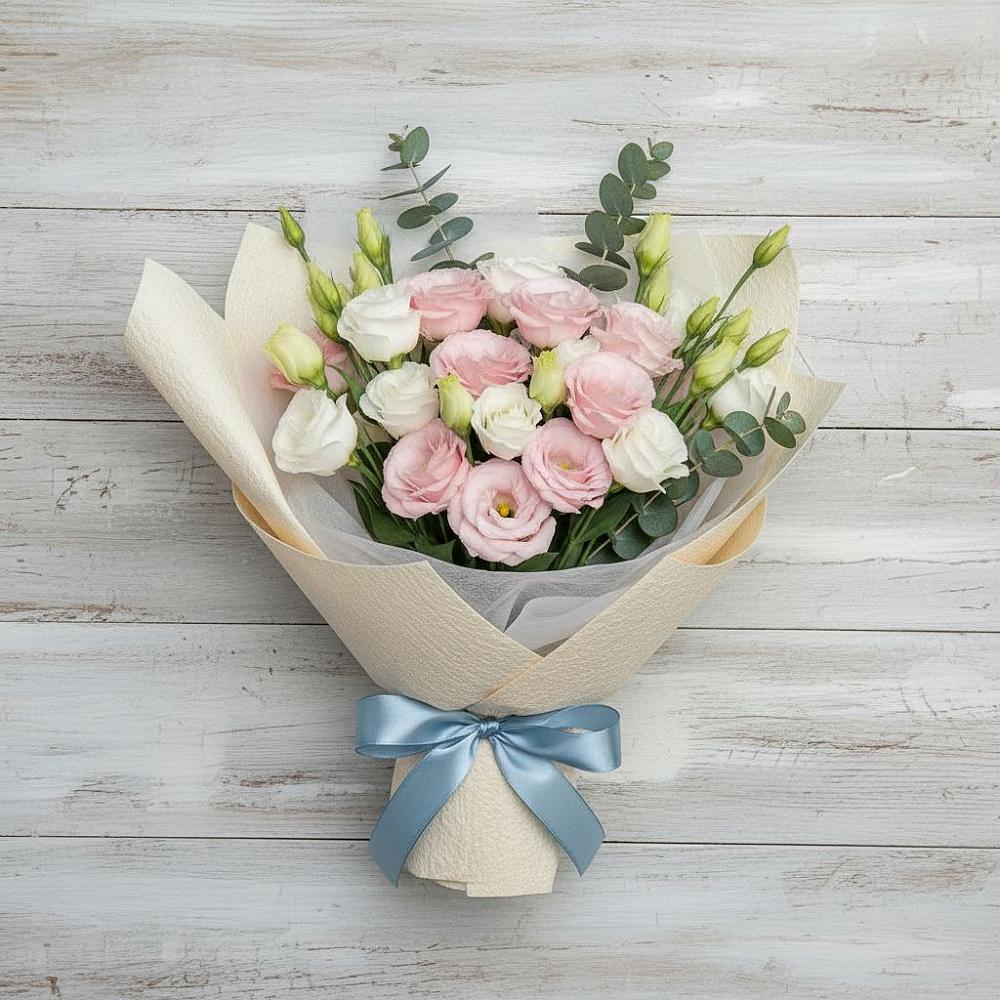 Букет цветов из: Лизиантусы в Чике